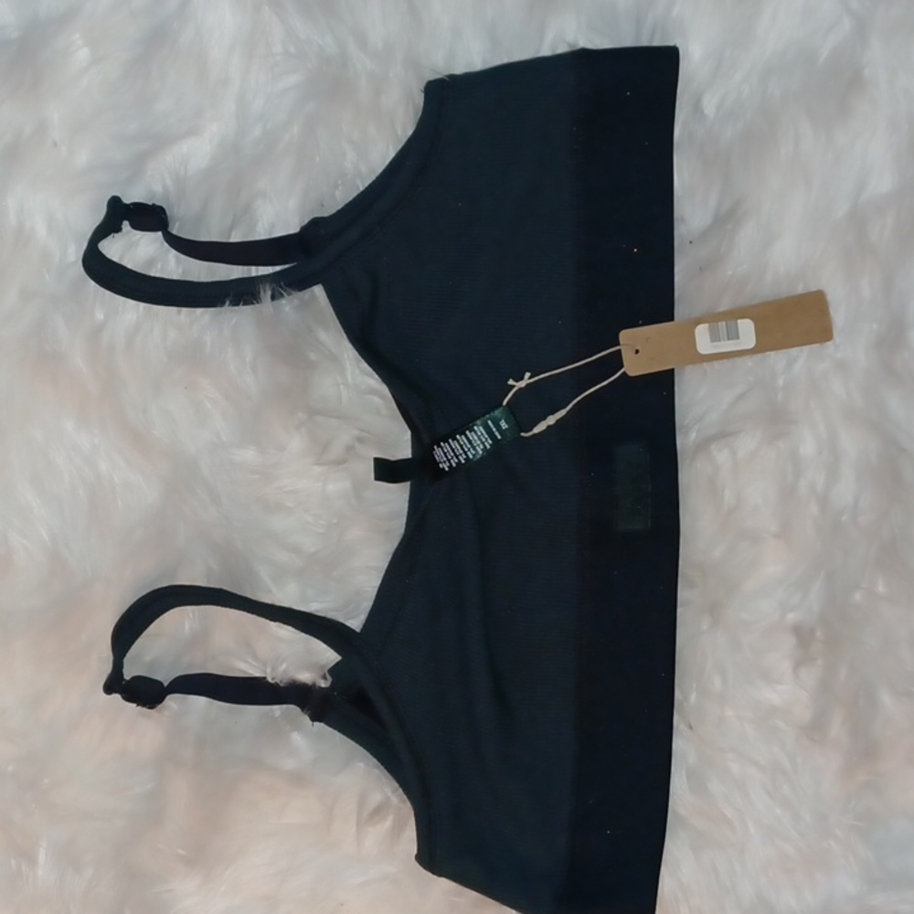 NWT. SKIMS Ribbed Cotton Sports Bra. 2X. Forest Green.